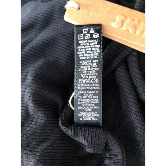 SKIMS Soft Lounge Dress Long Sleeve Square Neck Bodycon Maxi Onyx Black NWT S - Picture 9 of 10